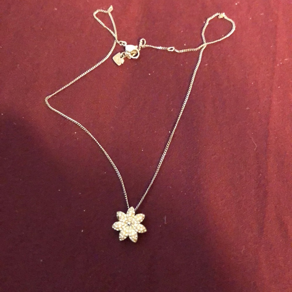 Swarovski flower necklace, one stone missing
